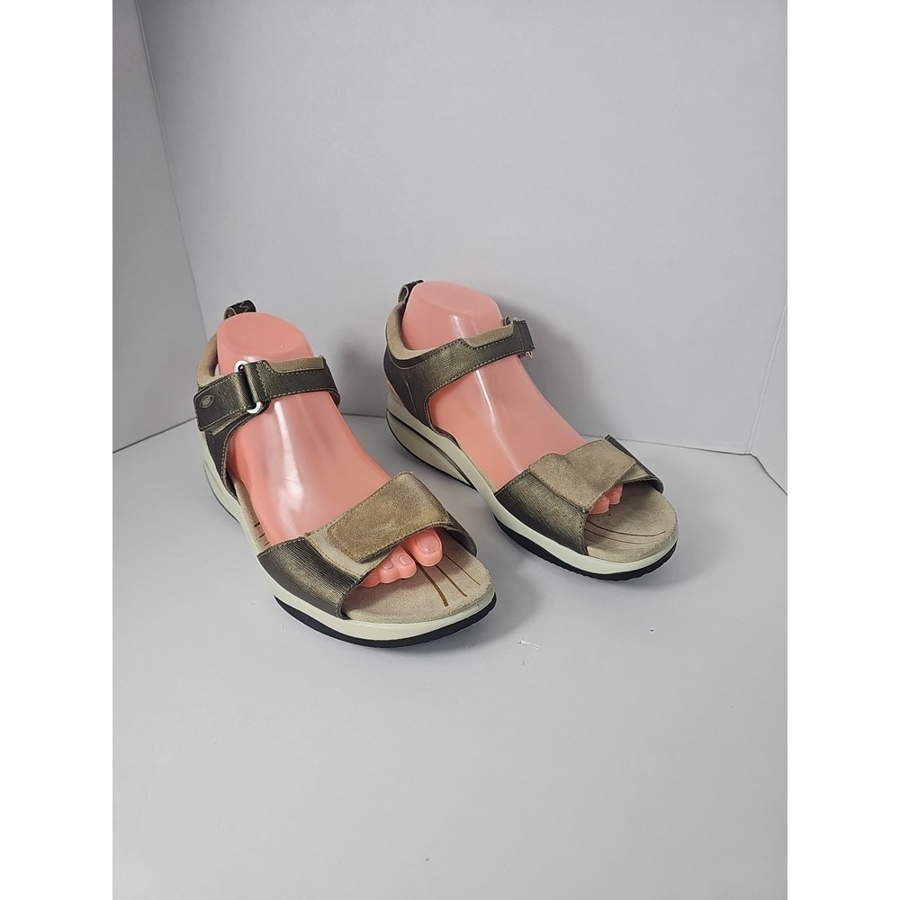 MBT "PIA" Tan Suede Rocker‎ Toning Walking Sandals. Women's Size 10-10.5